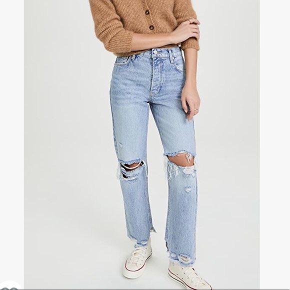 Free People Tapered Baggy Boyfriend Jeans NWT - Picture 1 of 11